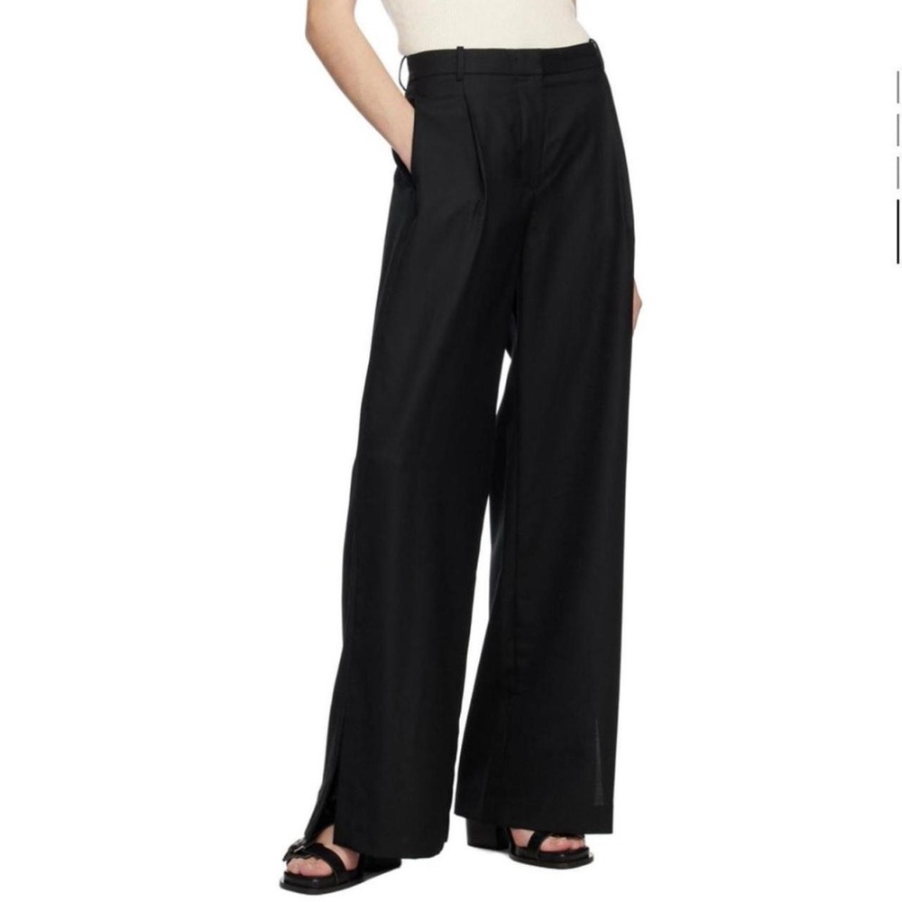 Elegant Black Wide-Leg Women's Pants